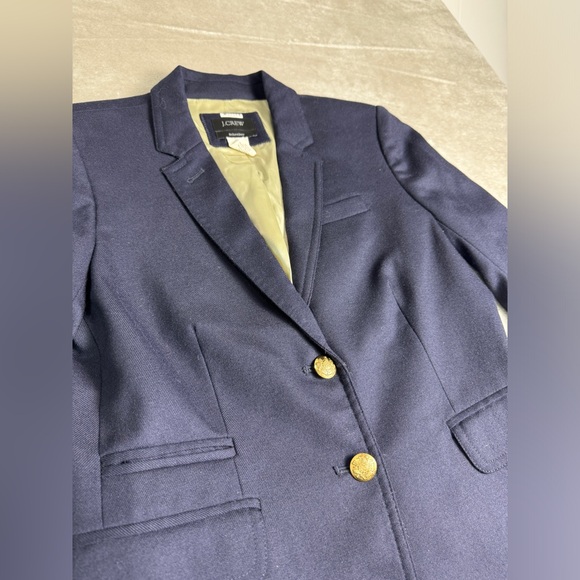 J Crew‎ Classic Original Schoolboy Blazer Wool Navy Size 2 Small - Picture 3 of 9